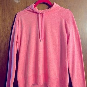 Style & Co Sport Heather Pink Cowl Neck Sweatshirt Sz M